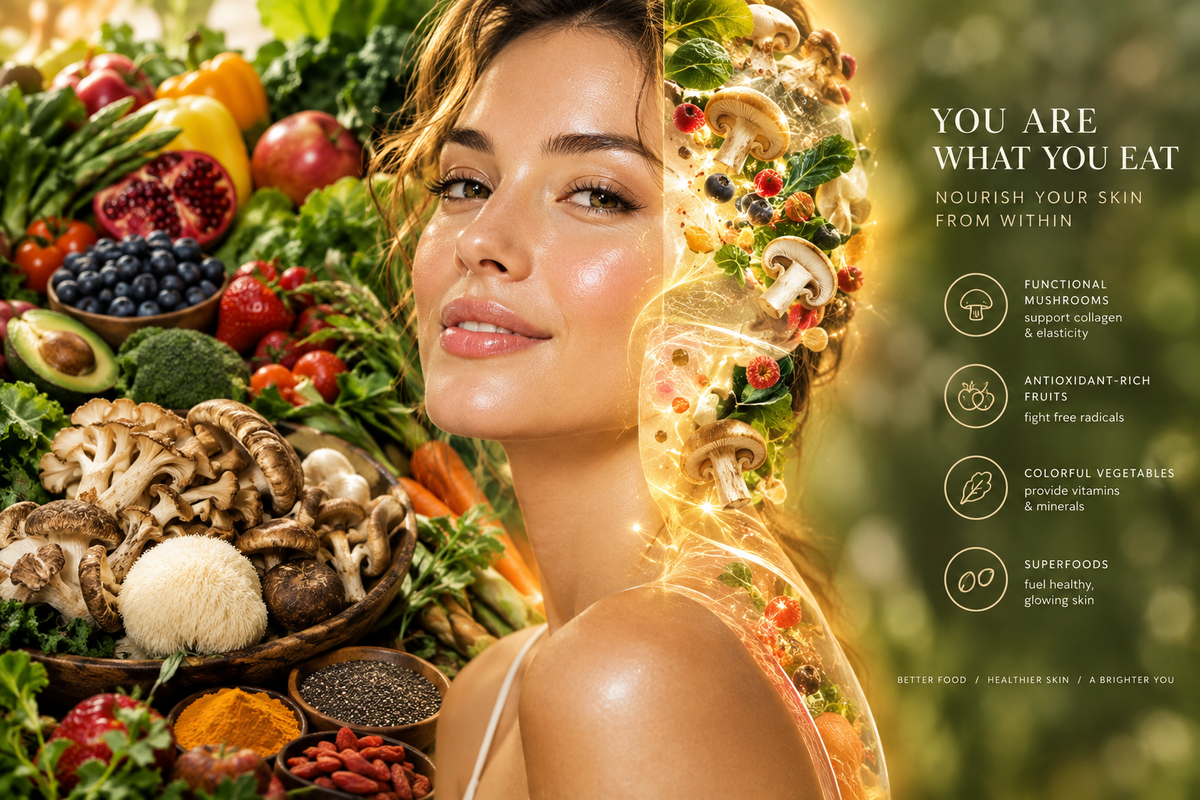 How Functional Mushrooms Support Vibrant, Resilient Skin from Within