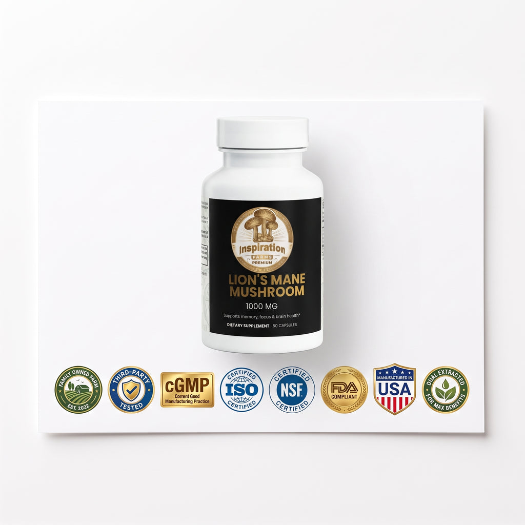 Lion's Mane Mushroom Capsules – Cognitive Support | 60 Capsules