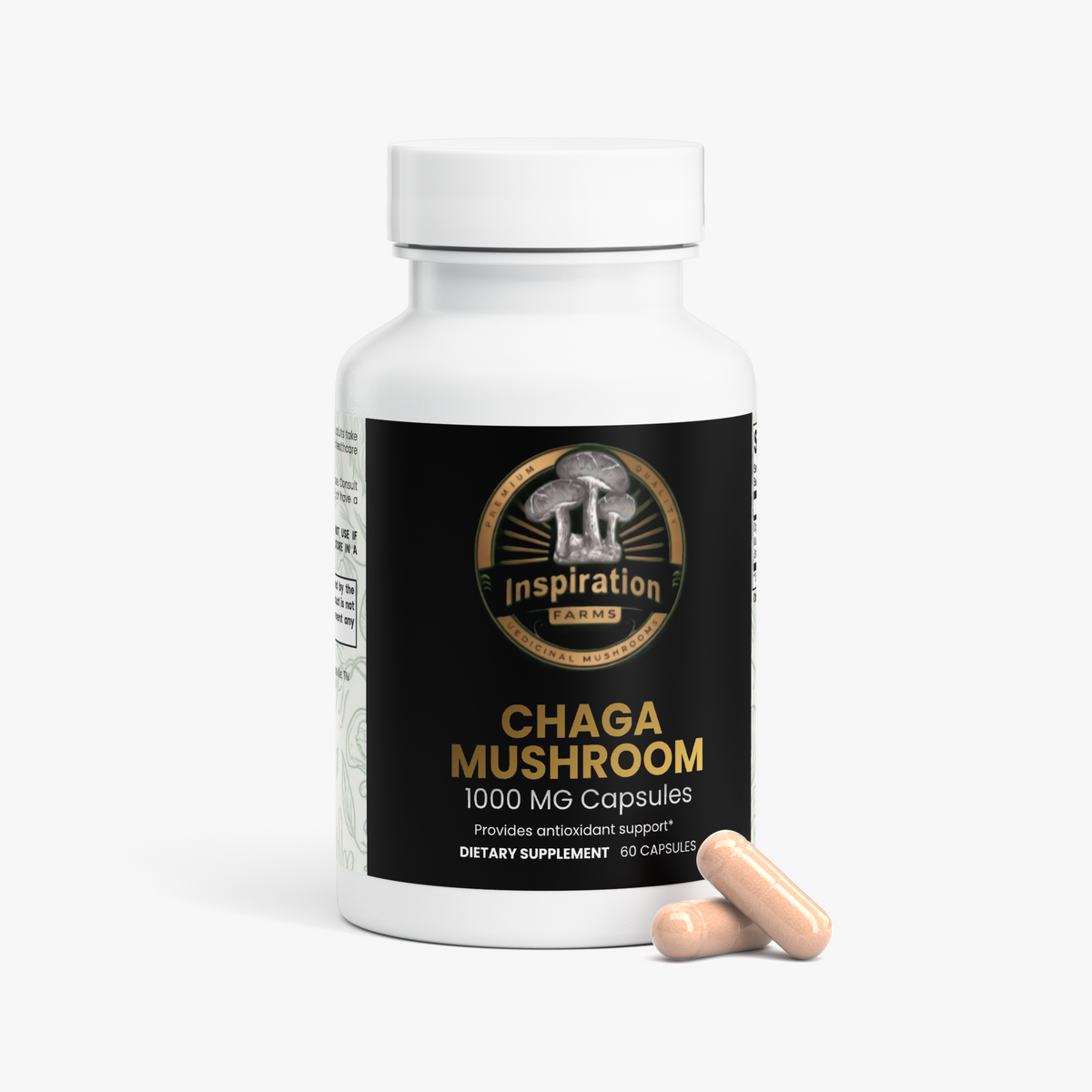 Chaga Mushroom Capsules – Antioxidant & Immune Support | 60 Capsules