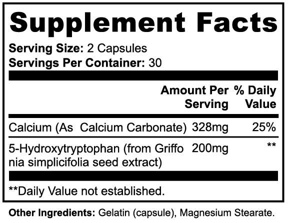 5-HTP Capsules – Griffonia Seed Extract | 60 Capsules