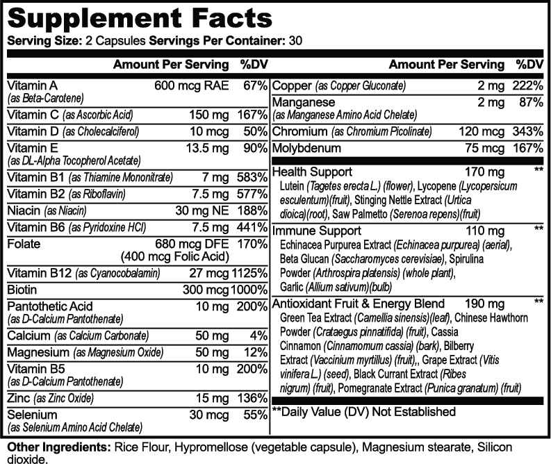 Daily Vital Force Multivitamin
